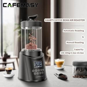 CAFEMASY 새로운 300g 스마트 커피 콩 에어 로스터 자동 및 수동 모드 디지털 디스플레이가있는 머신