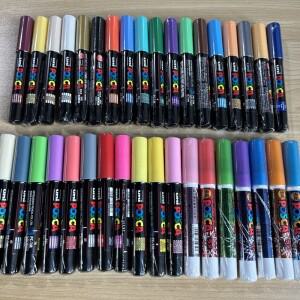 1PCS Uni Posca PC-1M 페인트 마커 펜 36 전체 범위 색상 사용 가능 0.7mm 엑스트라 파인 마킹 드로잉 아트