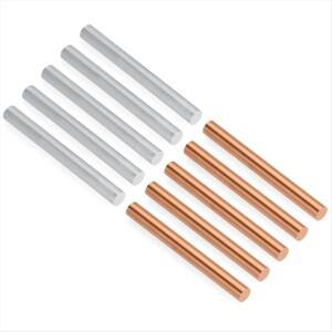 ABYK 10PCS 순수 구리 아연 막대, 금속 원형 길이 100mm 및 직경 전기 도금, 공예 프로젝트용