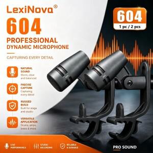 금속 재질 604 악기 녹음용 마이크 XLR 커넥터 카디오이드 다이나믹 및 스네어 드럼용)