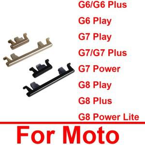 Motorola G8 G7 G6 Plus Play Power Lite 버튼 키 교체 부품 용 측면 전원 + 볼륨 설정