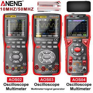 ANENG AOS03 AOS02 AOS04 디지털 오실로스코프 멀티미터 10MHZ/50MHZ 파형 출력 48/280MSa 샘플링 속도 신
