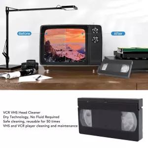 VCR VHS 헤드 클리너 재사용 비디오 플레이어 헤드 청소 도구 건식 기술 액체 필요 없음 비디오 건식 클리