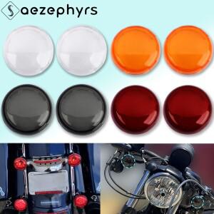 바이크 오토바이 전방 / 후방 회전 표시기 신호등 렌즈 커버 할리 투어링 스포츠스터 883 1200 소프테일 다