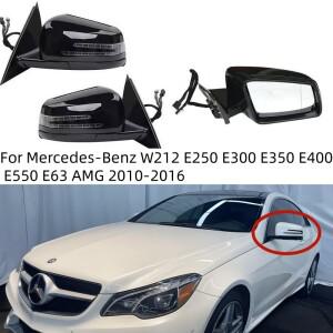 메르세데스-벤츠 호환 W212 E250 E300 E63 AMG 2010- 자동 사이드 백미러 커버 어셈블리 액세서리