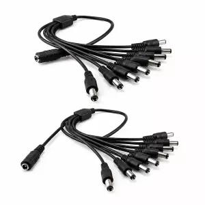 티놀지 DC전원 8분배 케이블 5.5x2.1mm CCTV LED 아답터 분배잭 연장케이블