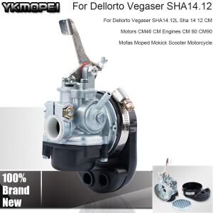Dellorto Vegaser SHA14.12L Sha 14 12 CM 전동 엔진 80 Mofas Moped Mokick 스쿠터 용 바이크 오토바이 기