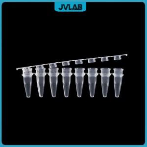 PCR 스트립 튜브 0.2ml PCR -8 원심분리 튜브 200ul 초박형 벽 DNase-/RNase-프리 비발열성 비세포독성 125