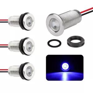 4PCS 콕핏 실내 보트 스턴 캐빈 베이스 섬 스키 카약 낚시 제공 폰툰 존 LED
