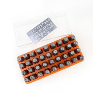 러시아 알파벳 금속 스탬프, 문자 펀처, DIY 보석 가죽 공예 도구, 강철 36 개/세트