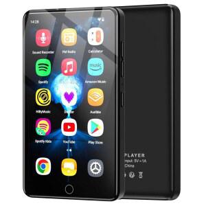 블루투스 및 WIFI 지원 96GB ANDROID 13 MP3 플레이어 4.02인치 IPS HD 터치 스크린 MP4 스피커 내장 용 음악 SPOTIFY YOUTUBE PLAY STORE 플레이어