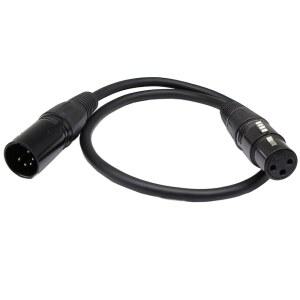 SINLOON DMX 512 무대 조명 케이블 XLR 수컷 5핀 TO 암컷 3핀 및 DJ-1.6M용 금속 커넥터 포함