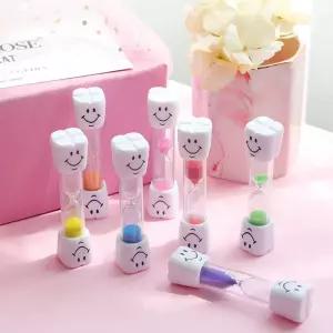 미소 덴탈 3분 아이 양치 시간 습관 모래 시계 타이머 컬러 흡착 어린이 인테리어