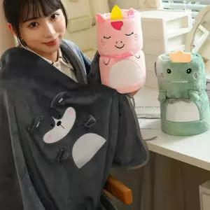 똑딱이 캐릭터 무릎 담요 극세사 미니 이불 캠핑 블랭킷