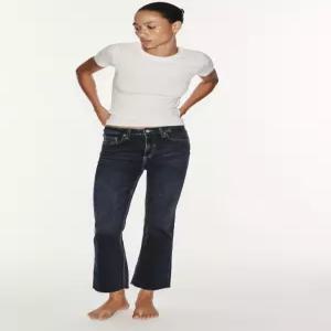 ZARA JEANS TRF CROPPED FLARE TIRO ALTO - 블루 4060/018/407