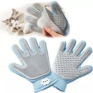 개와 고양이를 위한 쿨 레몬 2 in 1 반려동물 그루밍 장갑 털 제거 브러시 마사지 소파 옷 카펫용 모피