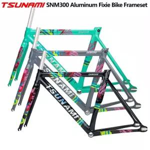 자전거프레임 쓰나미 SNM300 싱글 스피드 자전거 프레임 49CM 52CM 55CM 58CM 픽시 프레임셋 알루미늄 합금
