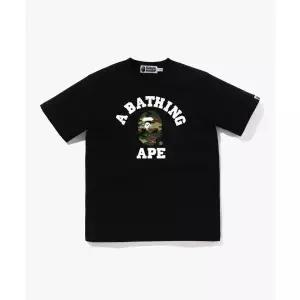매장정품 BAPE KIDS 글리치 우드랜드 카모 콜리지 티셔츠(JR) BLACK/GREEN