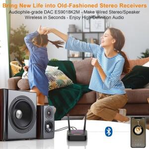 1Mii B06Ultra 블루투스 5.2 리시버 (LDAC 지원), HiFi 오디오 어댑터 포함), 3D 서라운드 AptX LL/HD