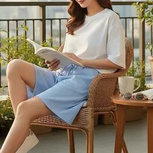 [라일리여성의류] Rly 여성 바스락 아이스 산책 외출 밴딩 여름 반바지