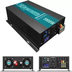 WZRELB 3000와트 순수 사인파 인버터 24V DC 120V AC 60Hz LED 디스플레이 차량 발전기 RBP300024B1