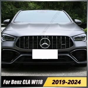 자동차 전면 키드니 그릴, 메르세데스 벤츠 CLA AMG W118 C118 CLA180 200 250 CLA45 35 2019-2024 GT 스타