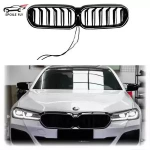 자동차 그릴망 튜닝 신장형 그릴 LED 라이트 레이싱 발광 디자인 BMW 호환 5 시리즈 G30 G38 G31 페이스리