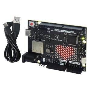 Arduino UNO R4 WiFi Mini  Arm Cortex-M4  온보드 ESP32-S3  LED 매트릭스  USB-C  튜토리얼 코드용 Freen
