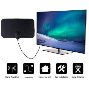 미니 소형 HD 디지털 TV 안테나 DVB-T2 지상파 4K 신호 증폭기 실내 RV 자동차 스마트