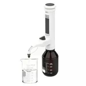 10-60ml 듀얼 밸브 실험실용 액체 디스펜서 - 과학 연구에서 정확한 측정을 위한 조절 가능한 정량 병뚜껑