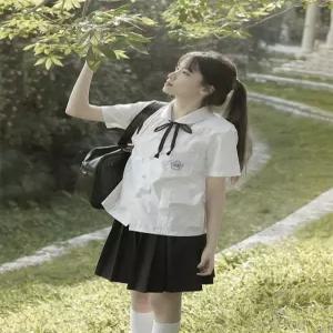 대만교복 졸업사진 항공배송 상견니교복 코스튬 졸사컨셉 스냅사진 블랙스커트 세트 XS