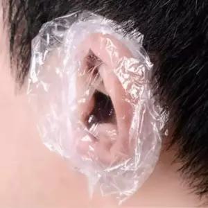 MM50204 비닐캡 이머머프 이어캡 염색 100개입 미용 비닐 귀마개 귀보호 일회용 방수