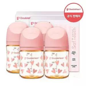 [더블하트] 모유실감 3세대 PPSU 스윗러브 트윈팩 160ml 2개 (젖꼭지미포함)