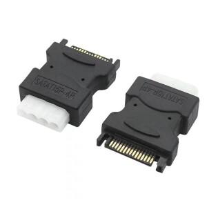 SATA-대형 4PIN 변환기 남성-남성 HDD 전원 공급 장치 케이블 어댑터 하드 디스크 여성 Molex IDE 플러그