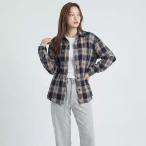 [하프클럽/]오버핏 클래식 체크 롱남방 JSD-1010770