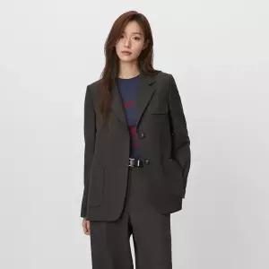 오버핏 자수 자켓 PR3WJ961