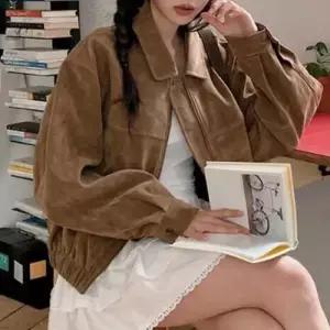 (스타일하우스)점퍼 자켓 JP 세무 스웨이드 여자 간절기 아우터 가을