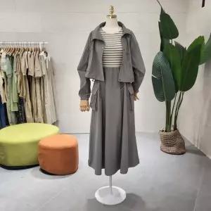 [하프클럽/에잇컨셉]  C23I7FTP004 바스락 자켓 민소매원피스세트