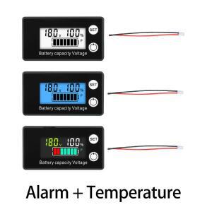 6133A LCD 배터리 용량 표시기 온도 경보 DC 8V-100V 납산 리튬 LiFePO4 전압계 게이지 Lowe 버전