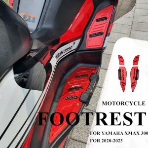 XMAX 300 전면  후면 페그 플레이트 용 오토바이 풋 패드 yamaha 2020-2023 용 알루미늄 합금 페달 수정 스