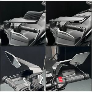 공기 역학 디자인 오토바이 고정 바람 윙 백미러 혼다 X ADV X-ADV XADV 750 XADV750 액세서리 후면보기