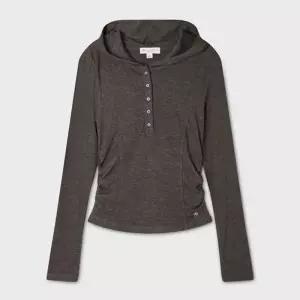 후아유 여성 후드 셔링티셔츠 Hooded Shirring T-shirt WHLAG3823F