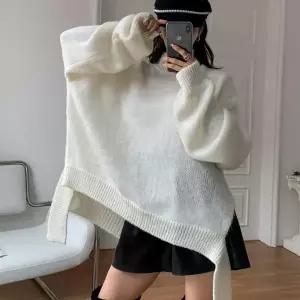 [클리어런스]컷팅 루즈핏 롱슬리브 빅사이즈 박시 가을 니트_5