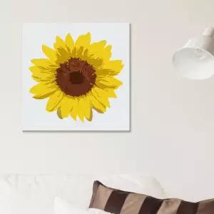 돈 들어오는 그림 해바라기 캔버스액자 35x35cm노랑 디자인 프레임 벽걸이 인테리어 소품