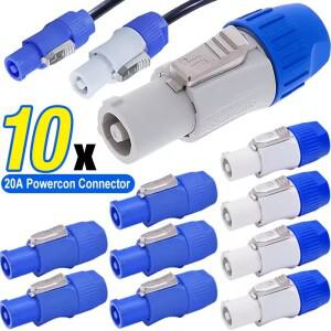 20A 파워콘 커넥터 남성 플러그 NAC3FCA 소켓 AC 케이블 전원 어댑터 무대 조명 LED 스크린용