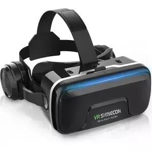 COCERKET VR 헤드셋 및 Android용 120 시야각 비구면 렌즈와 헤드폰 탑재 영상과 모바일 게임에 최적