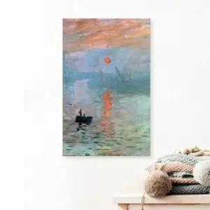 ( 출고옵션 - 25x40cm ) 모네 명화 캔버스액자 해돋이