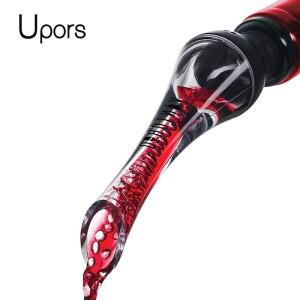UPORS 와인 통풍기 Pourer 프리미엄 레드 디켄터 캡 주둥이 스토퍼 병 입 디스펜서