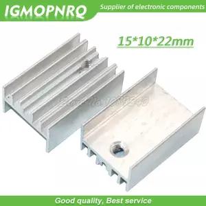 10pcs 흰색 알루미늄 방열판 라디에이터 15x10x22mm 트랜지스터 TO-220 TO220 트랜지스터 IGMOPNRQ