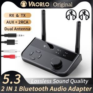 2In 1 Bluetooth 5.3 오디오 수신기 3.5mm Aux 잭 RCA 스테레오 음악 무선 어댑터 동글 TV 차량용 PC 헤드